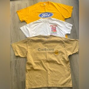 3️⃣-PACK Carhartt / Fuct / Hooter’s Y2K boxy baggy heavy graphic tees - SIZE XL